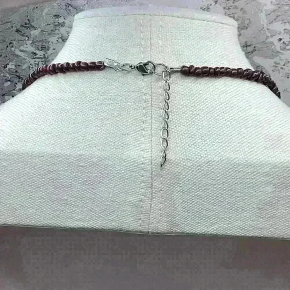 Brown Necklace with Seed Beads - Picture 2 of 2